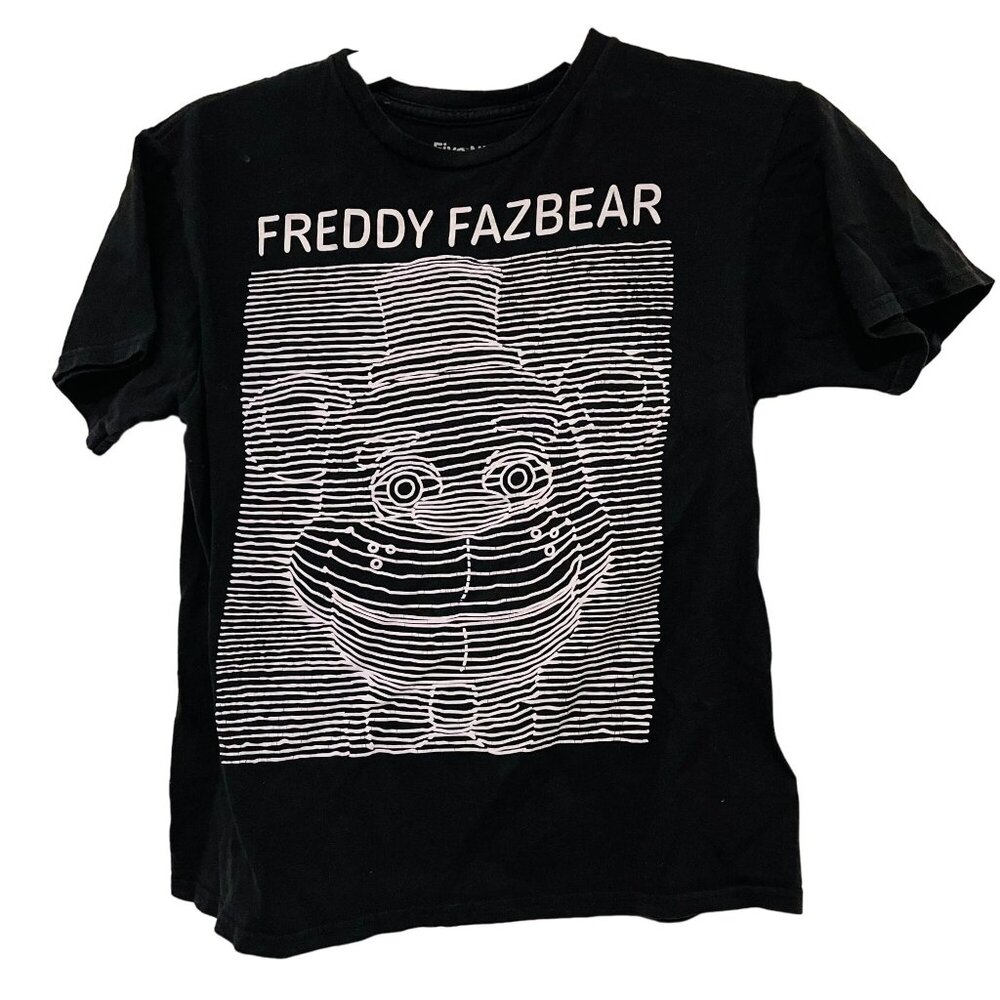 Five Nights At Freddys ChildsT Shirt Freddy Fazbear Black Graphic Tee Size Large